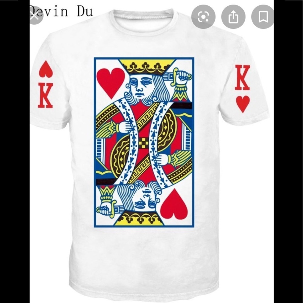King Card Shirt by Devin Du Large